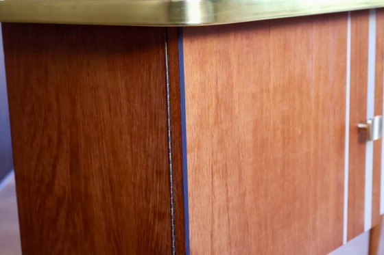 Image 1 of Restyled Mid-Century Cabinet with Graphic Details