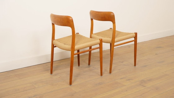 Image 1 of 2 sedie da pranzo vintage | Niels Otto Møller | Modello 75 | Teak