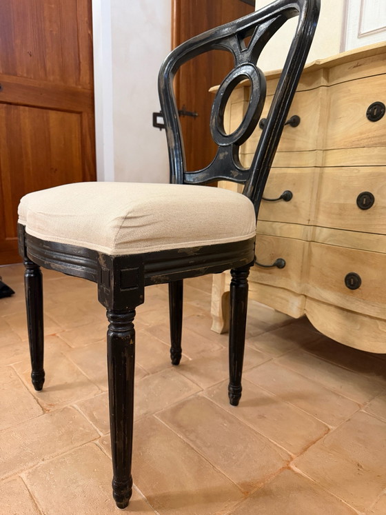 Coppia sedie Dialma Brown - nero anticato e lino écru, Sedie da pranzo, Legno, Tessile, Talpa (foto 12 di 13)
