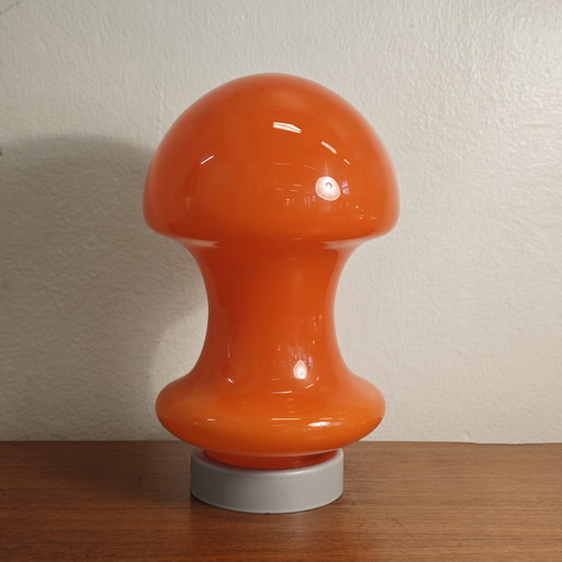 Lampe à poser vintage champignon orange