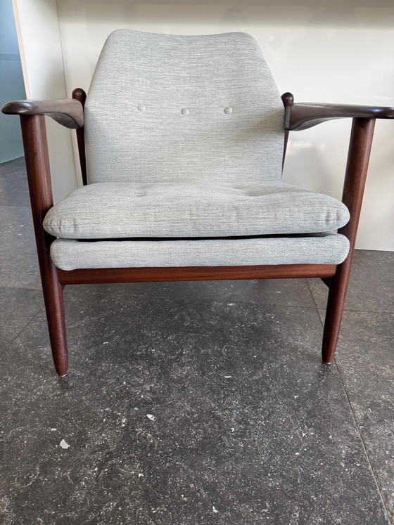 Image 1 of Set di 2 poltrone vintage di design Hulmefa – teak – anni '60 – metà secolo