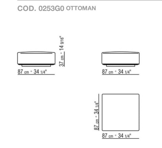 Image 1 of Sofá modular de exterior Flexform Vulcano, 5 piezas, incluye juego de fundas