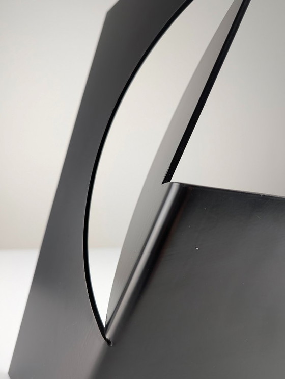 Image 1 of Zwarte abstracte stalen sculptuur, Carlos Evangelista, 55/75
