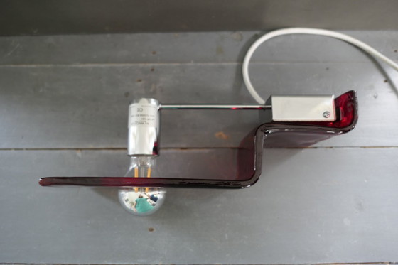 Image 1 of Mazzega Murano Italia aplique cristal rojo