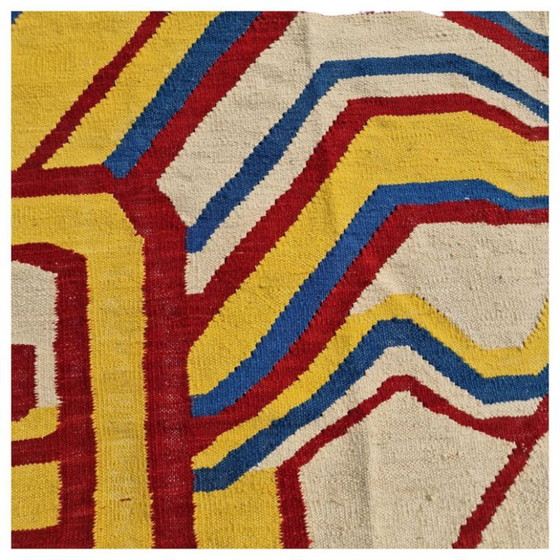 Willem De Kooning Inspired Wool Tapestry | Mid-Century Modern Textile Art (82 × 60 In) – Rugs & carpets (photo 8 of 12)