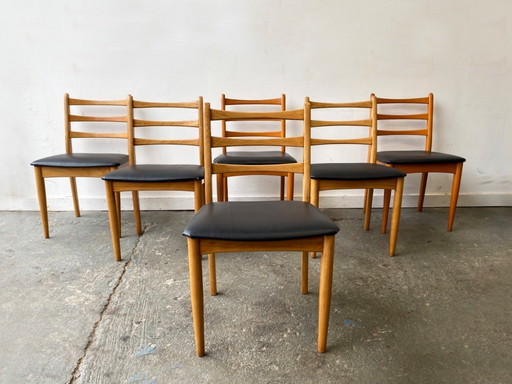 Ensemble de 6 chaises de salle à manger Mid Century des années 1970 par Schreiber Furniture