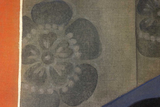 Image 1 of Bemaltes Leinwandbild mit der Darstellung eines japanischen Samurai. Zeitgenössisch.