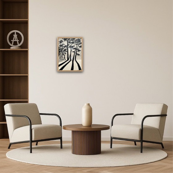 Image 1 of Chinesische Tinte auf Naturpapier.  Format 40x30cm.