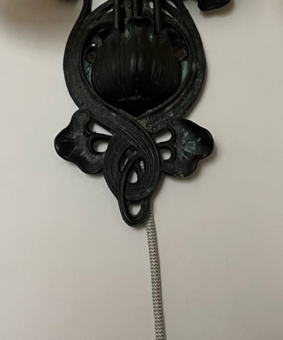 Image 1 of Jugendstil-Wandlampenkelche