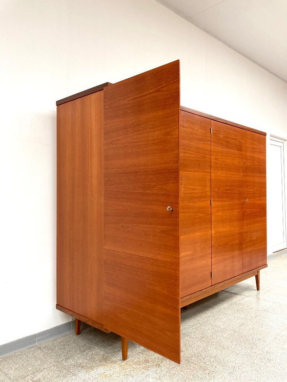 Image 1 of Mid-century vintage teak kleerkast/wandkast 1960's