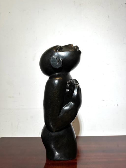 Escultura abstracta africana en "esteatita" – beeldhouwkunst