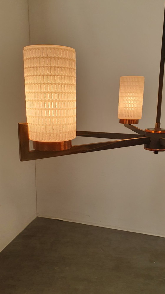Lustre vintage en laiton et cuivre, style années 50, Arredoluce Murano – Copper, Glass (photo 20 of 20)
