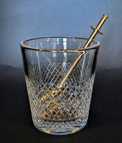 Vintage-Eiskübel aus Kristall – UV-reaktiv