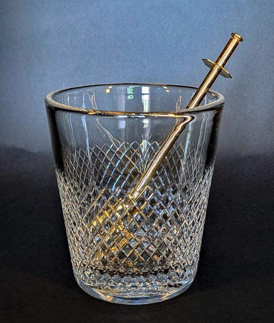 Image 1 of Vintage Crystal Ice Bucket - UV Reactive