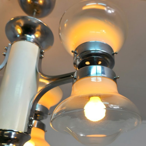 Image 1 of Mazzega Deckenleuchte, brutalistischer Murano-Kronleuchter aus den 1950er Jahren