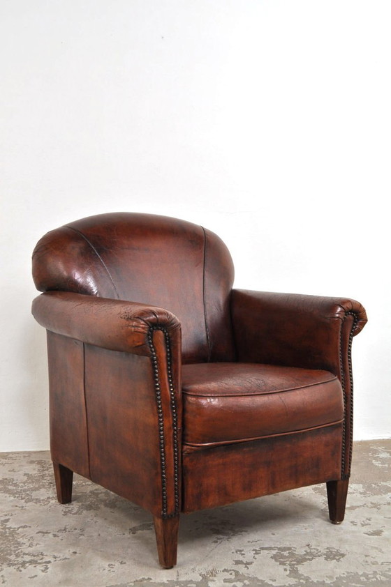 Image 1 of Vintage leather armchair 1950s