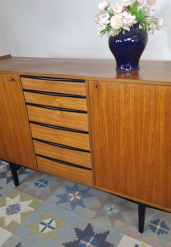 Image 1 of Credenza scandinava in teak mini enfilade, Danimarca 1960