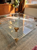 Hollywood regency coffee table 