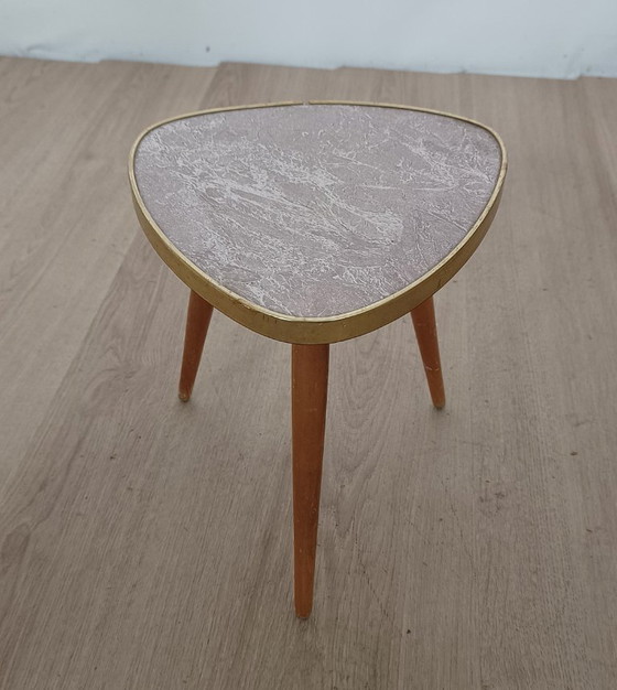 Vijftiger jaren bijzettafel – Metaal, Kunststof (photo 2 of 7)