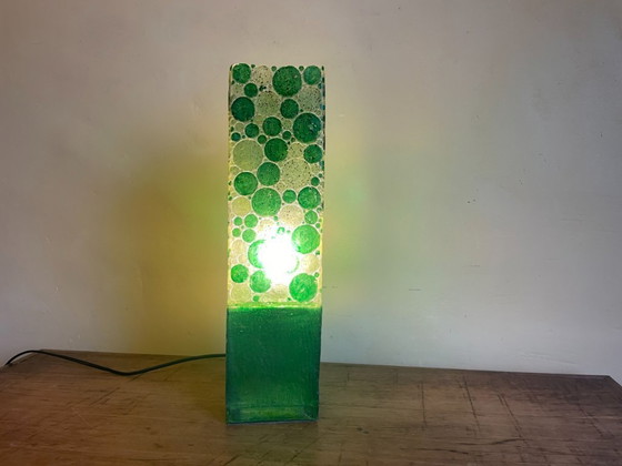 Image 1 of Leuke Lamp Tafellamp Schemerlamp groen Frans Memphis style