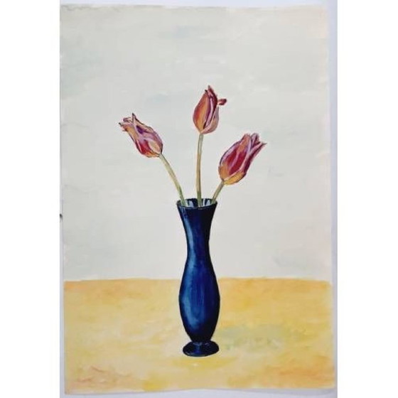 Image 1 of Dipinto ad acquerello vintage 50 x 35 cm