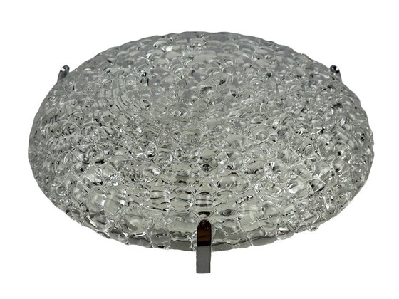 Image 1 of 60s 70s Lamp Plafoniere Inbouw Ijsglas Space Age Design