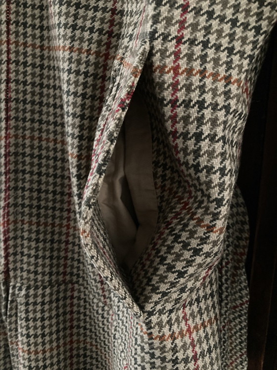 Unique DAKS women's coat with original DAKS scarf, Decorative Objects, Wool, Cotton, Brown (photo 6 of 13)