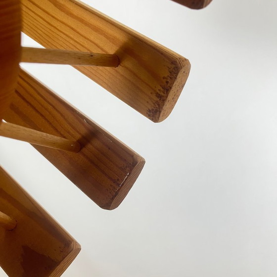 Image 1 of Pendelleuchte aus Kiefernholz im skandinavischen Midcentury-Stil, 1970er Jahre