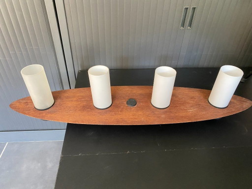 Hanglamp met Scandinavisch design, gemaakt van teakhout met matglazen kap, in de stijl van Goffredo Reggiani, vintage uit de