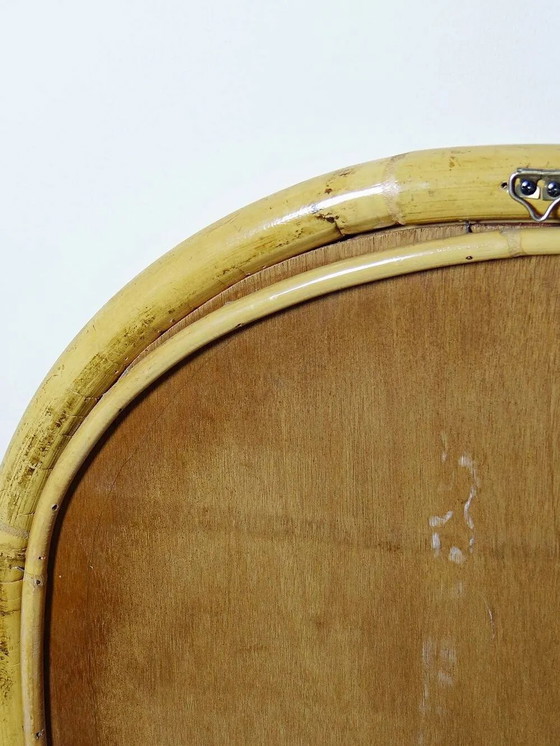 Large bamboo arch wall mirror, Italian, Riviera style, 1950s-60s. – Vintage (photo 11 of 12)