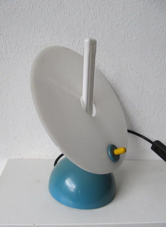 Lampada da tavolo Pall, stile Memphis, Barbieri & Marianelli anni '80, Lampade da tavolo, Metallo, Plastica (foto 3 di 9)