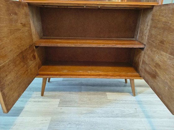 Image 1 of Vitrine/Buffet style années 60 en bois