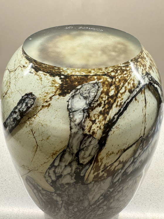 Image 1 of Beautiful Unica Glass Vase – Master Glassblower Jean-Claude Novaro