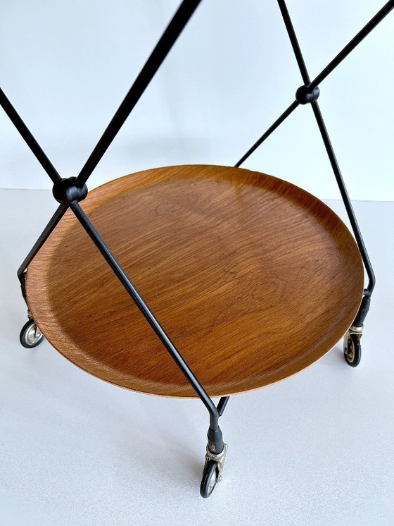 Image 1 of Vintage Scandinavian Serving  Cart Trolley