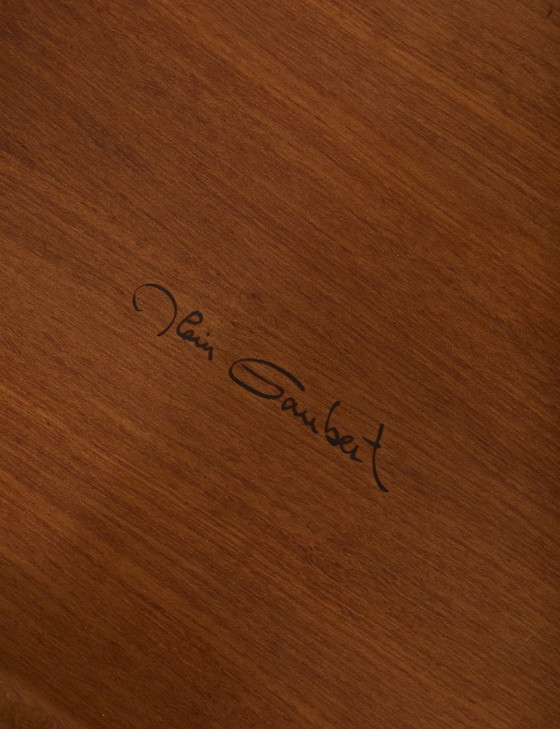 Image 1 of Kleine houten meditatietafel van Alain Gaubert, circa 1980