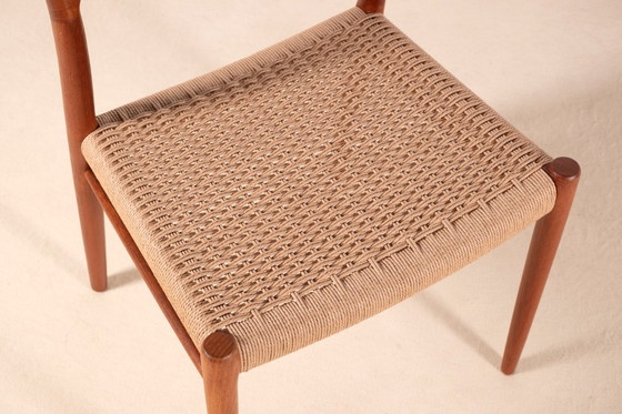 Image 1 of 4 sedie da pranzo Niels O. Møller modello 75 in teak, anni '60, Danimarca