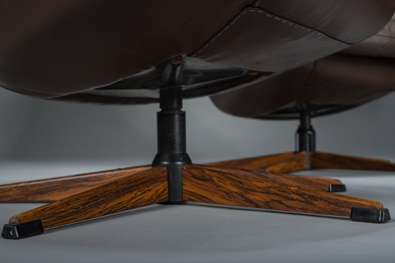 Image 1 of  Set of Scandinavian Swivel Armchairs by H.W. Klein for Bramin, 1960s set 4