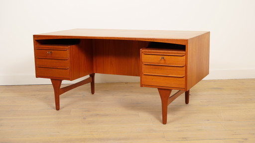 Vintage-Schreibtisch | Dänisches Design | Teakholz | Valdemar Mortensen