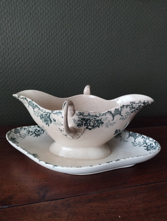 Image 1 of Sauskom op standaard, ijzersteen, Choisy-le-Roi "Floréal"