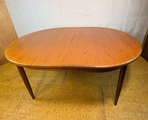 Image 1 of Mid-Century Retro Vintage Teak Oval Extending Dining Table by G Plan – Fresco Range 1960s  Designed by Victor Wilkins | Afromosi
