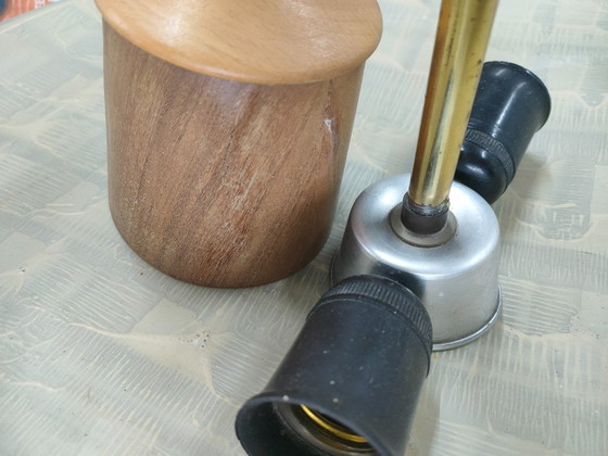 Image 1 of Vintage 50s/60s Scandinavian (style) large glass ceiling light