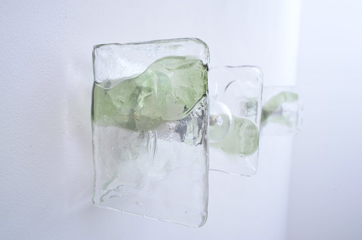 Wall lamp made of glass by J. L. Kalmar (1950s)