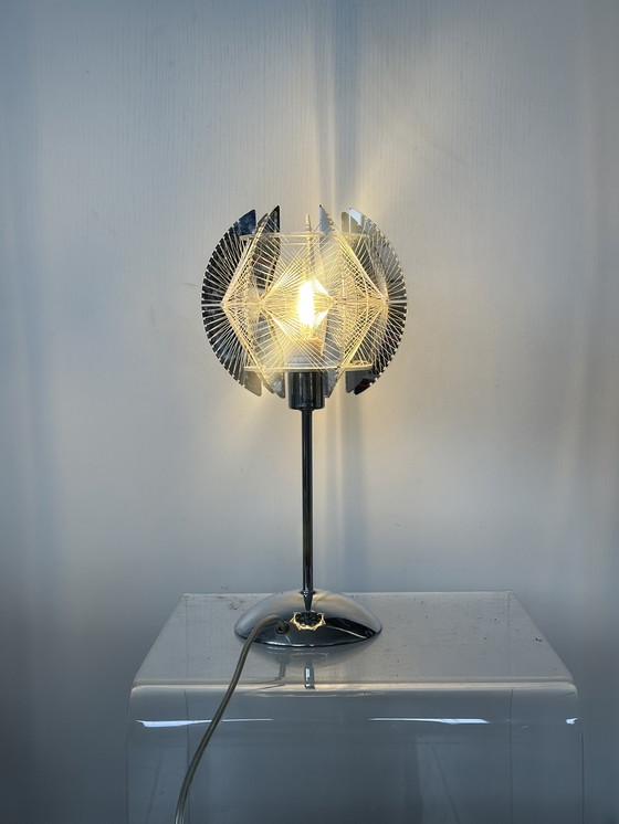 Image 1 of Lampada da tavolo Globo Pollux vintage, swag, cromata, Paul Secon, design Space Age, metà secolo