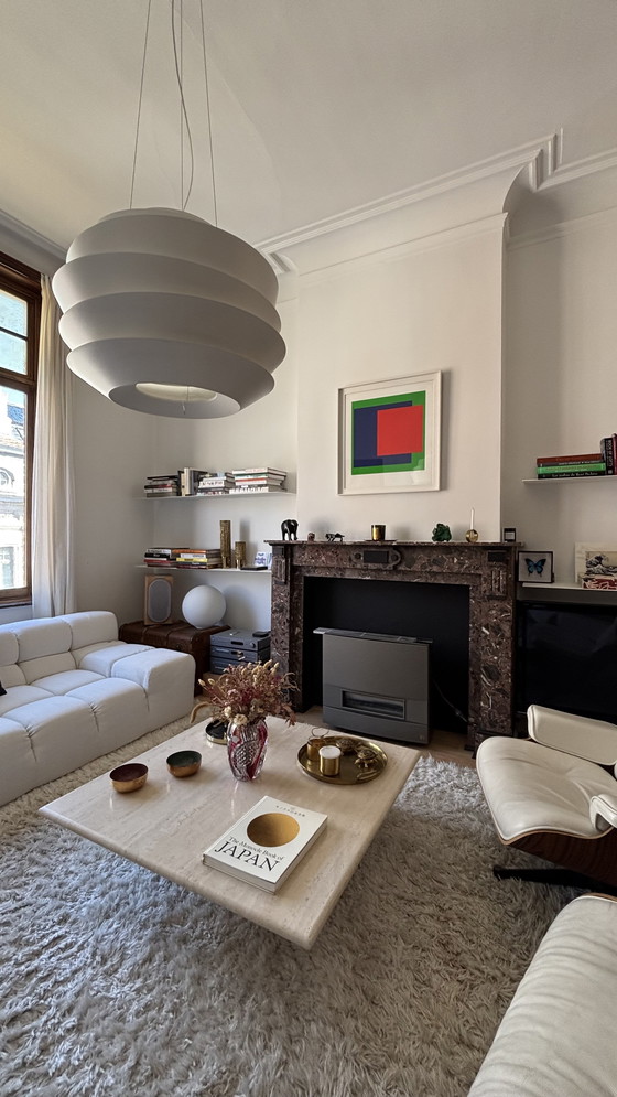 Image 1 of Pair of travertine coffee tables