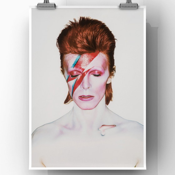 Image 1 of 1x Alladin Sane (yeux fermés) 1973 Photographie couleur de David Bowie
