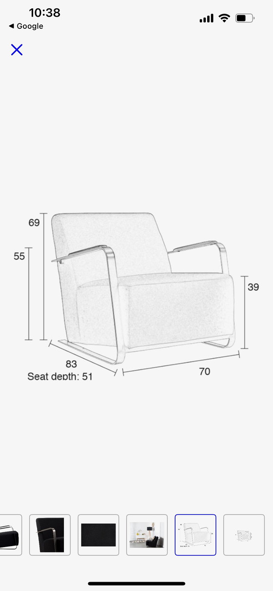 Image 1 of Zuiver Adwin Armchair - Black/Grey