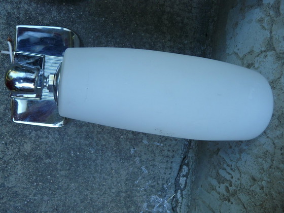 Image 1 of Paar INDA verstelbare wandlampen wit opaline chroom