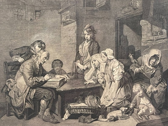 La Dévotion sincère au logis – Incisione da Greuze – 51,5 cm – Litografie e stampe, Paper (photo 2 of 12)