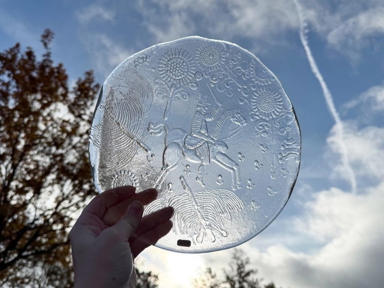 1x Vintage Kosta Boda Glass Plate - Goran Warff – Tableware (photo 3 of 5)