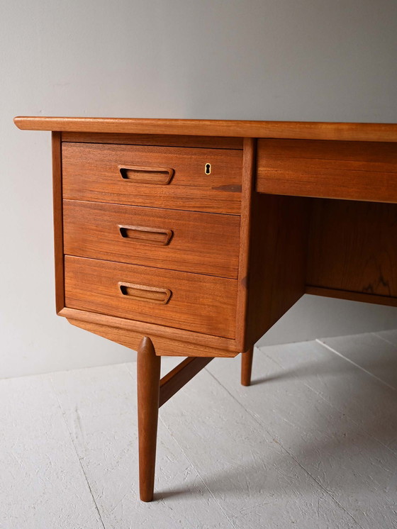Image 1 of 1960s Scandinavian Teak Desk with Drawers